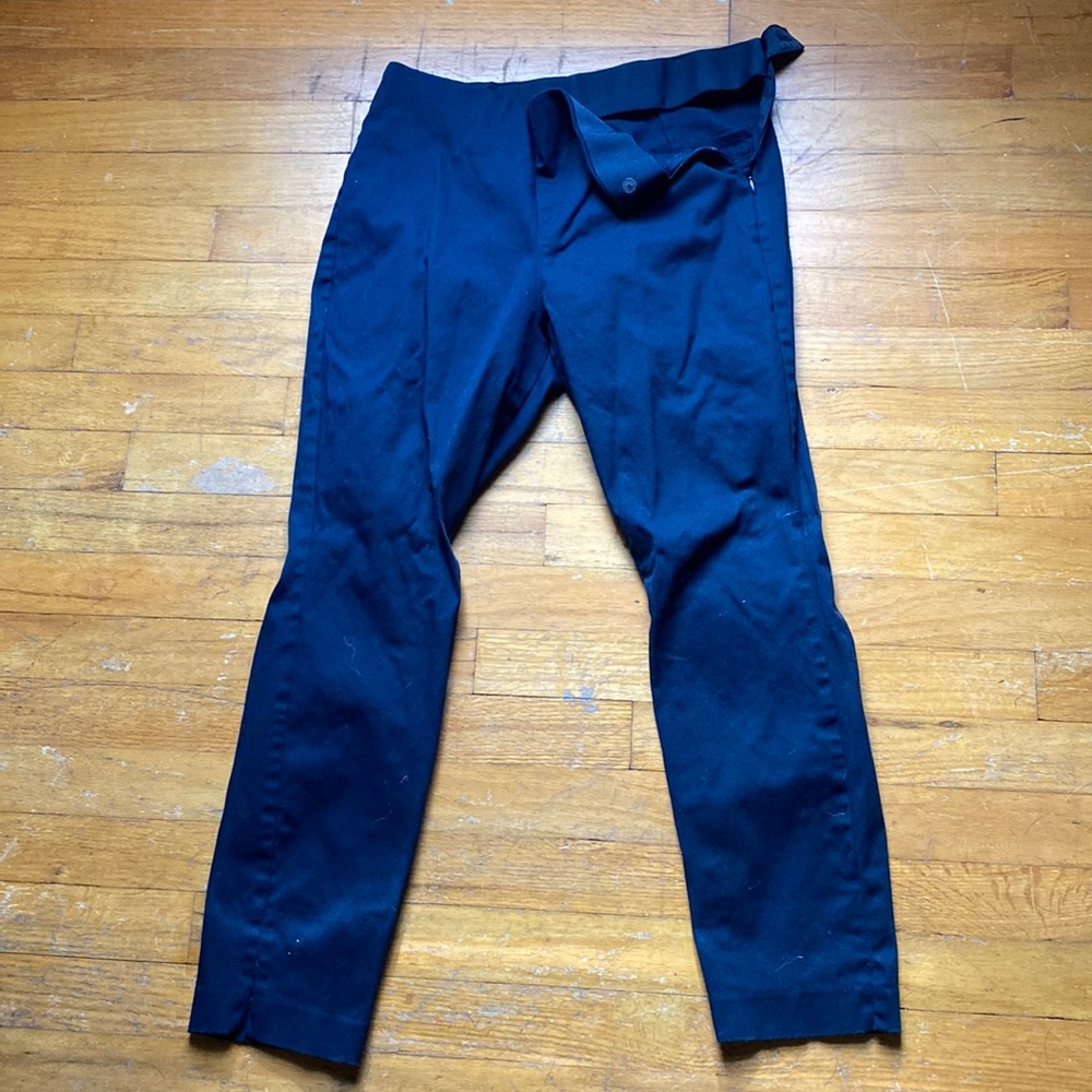 Blue dress pants.